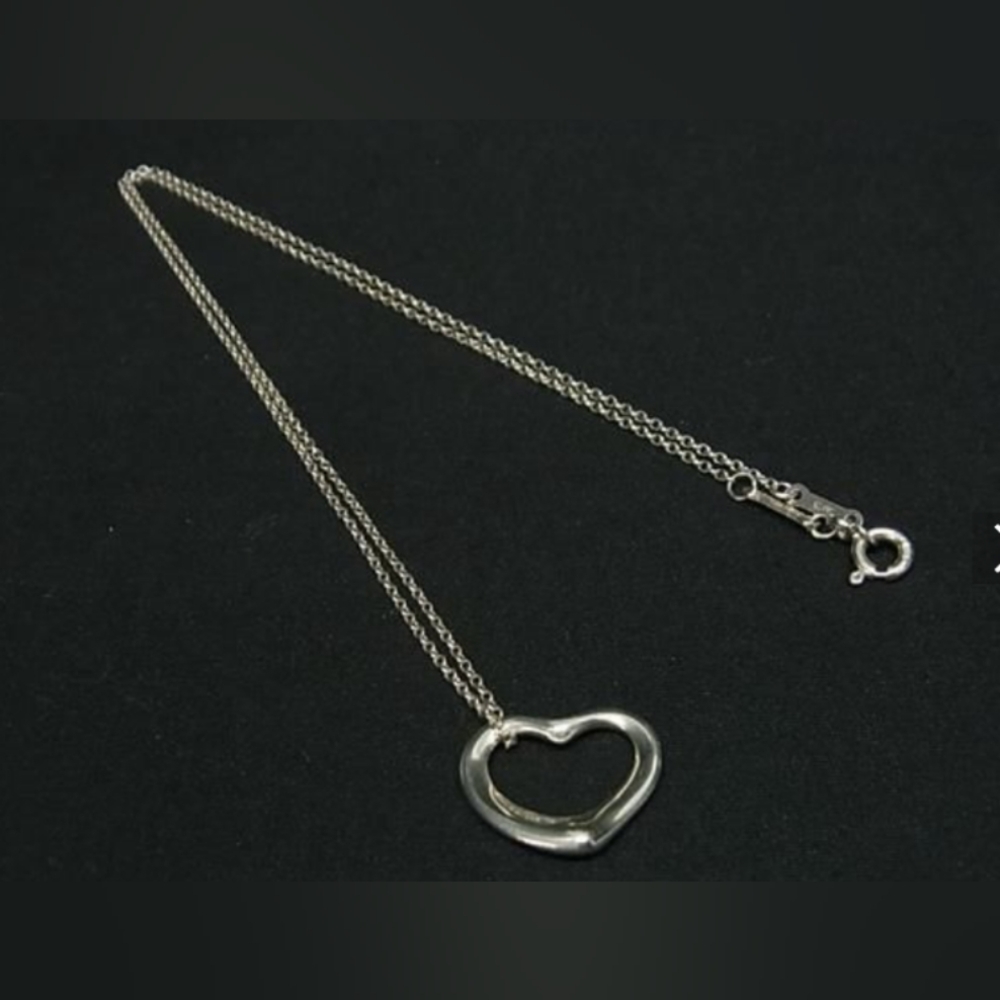 Tiffany & Co - Elsa Peretti Open Heart SV925 Necklace Pendant - Great Condition - Picture 1 of 8